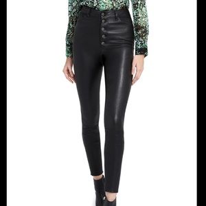 Alice & Olivia Leather Jeans